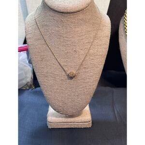 Elisa Kendra Scott Gold Tone Pendant Necklace 16” Plus 2” Extender